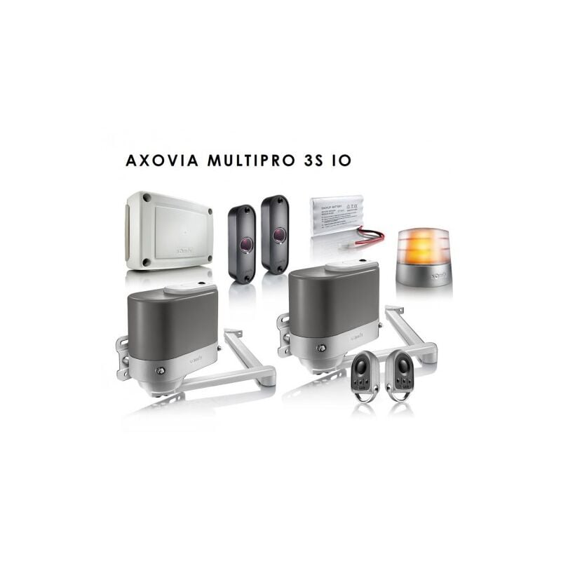 Kit Motorisation à bras Automatis ME de Portail Battant axovia multipro 3S io - pour vantaux 300kg 2,5m Max, Ouverture en 15s à 90°