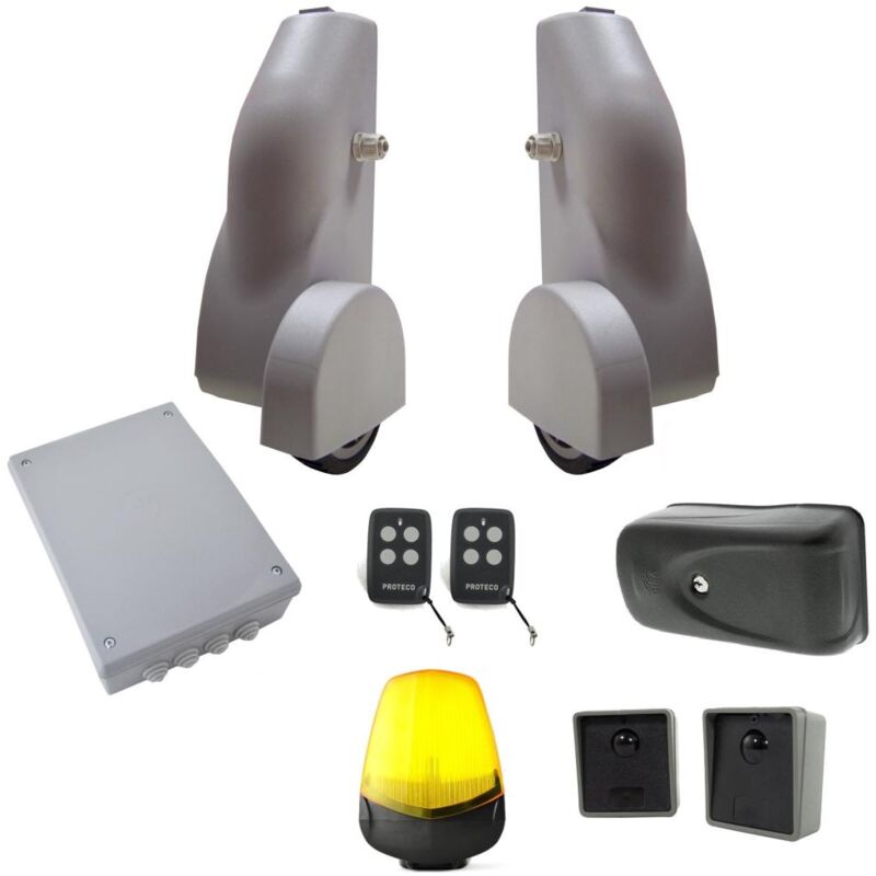 Kit - motorisation de portail battant - systeme a Roues - Reversible - moteurs 230V - cisa - myflow rc by Proteco 1151