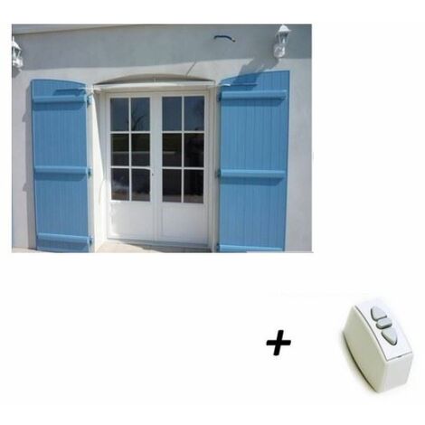 Kit motorisation filaire pour volets battants 2 vantaux – Caisson aluminium laqué – Puissance 165W – Installation facile – Jardin Pratic