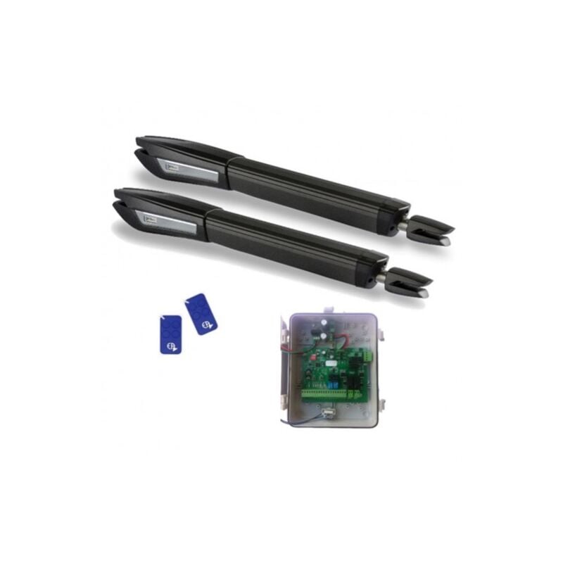 Kit Motorisation Portail Battant Automatis ME ea BJ624 24 v - Maxi 300 kg 3m par battant, Course 600mm, 80 w, Ouverture maxi 120°