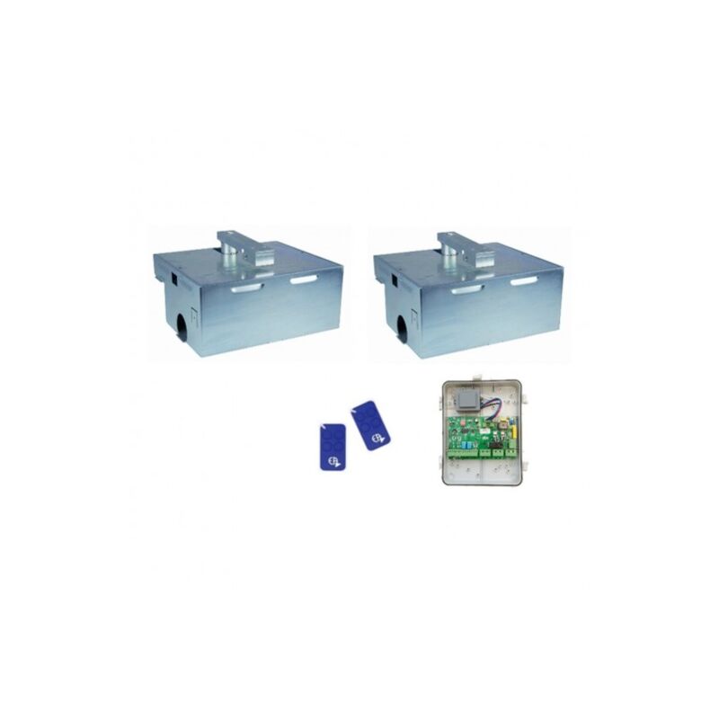 Kit Motorisation Portail Battant ea Basic E4000B Enterré - Ouverture 110°, 2m 300kg maxi par battant, 230 v, 40 cycles par jour