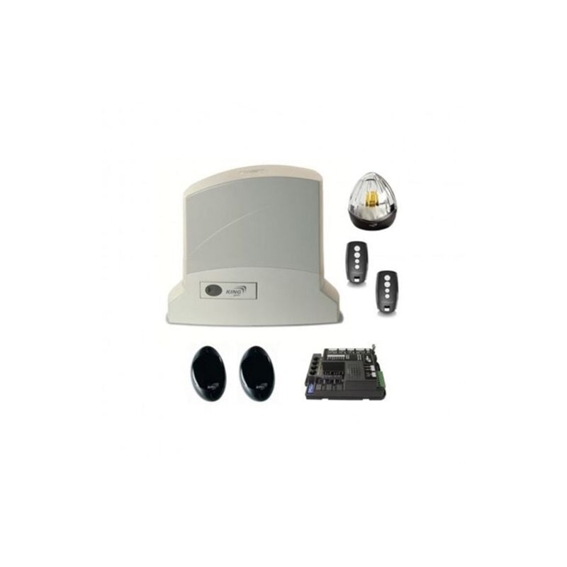 Kit Motorisation Portail Coulissant ea King Gates 24V DYKIT24/600FRG8 - 600kg max, intensif, moteur en 24V, Ali ME ntation 230V
