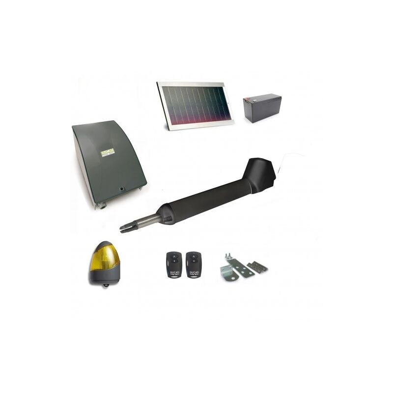 Kit Motorisation Portail Solaire Automatis ME Ducati Ho ME Automation SW3000 t solar mono - pour portail à 1 battant, maxi 2.2m 200kg