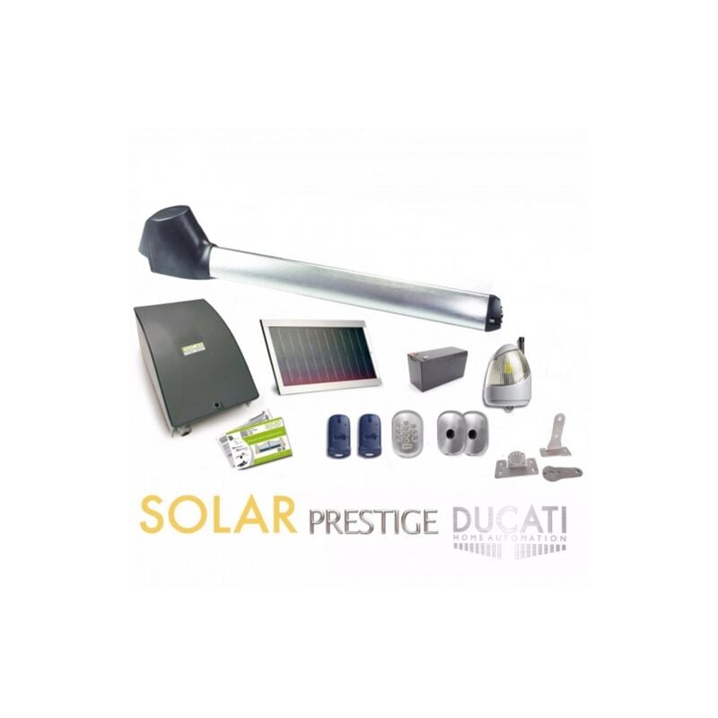 Kit Motorisation Portail Solaire Ducati Ho ME Automation evo 748 solar mono - Pour portail à 1 vantail battant maxi 4 m 350 kg