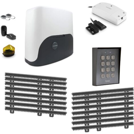 Kit motorisation pour portail coulissant - Thomson - 500044 - 1 motorisation Thomson + 1 kit de crémaillère de 8 mètres + 1 kit wifi connecté + 1 digicode filaire