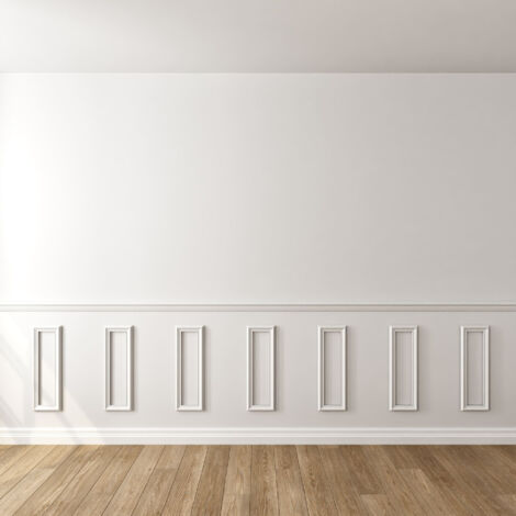 Kit moulure décor 5 - 180 à 300cm - Moulure murale bois 100%FSC pour soubassement