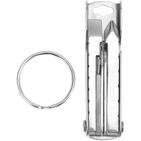 Kit Multifonction Vélo en Acier Inoxydable - Outil de Réparation Bicyclette, Tournevis, Lime à Ongles, Support Téléphone avec Anneau Clé
