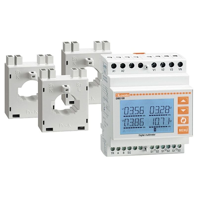 Lovato - Kit Multimètre DMG100 + 3 transformateurs 200/5A DMGKIT100250
