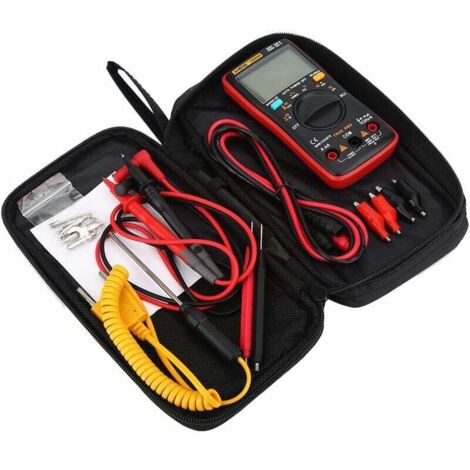 Kit multimetro con portata automatica: test e misurazione accurati della tensione CA/CC - Multimetro digitale AN8009 con sonda di prova per cavi elettronici inclusa