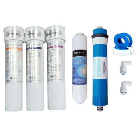 Kit NAtureWater membrana + 4 filtros osmosis inversa
