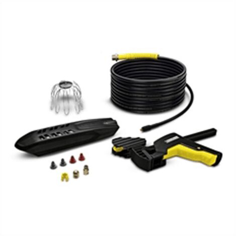 Kit nettoyage gouttières et canalisations 20m pour nettoyeur haute pression – Compatible KÄRCHER – 26422400