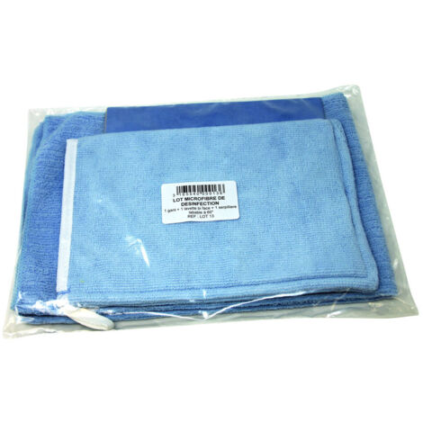 Kit Nettoyage Lavette Microfibre + Gant + Serpillère Kit Nettoyage Lavette Microfibre + Gant + Serpillère - Tissages De Beaulieu