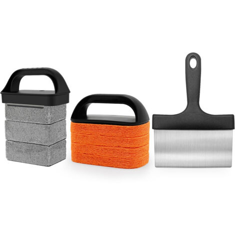 Kit Nettoyage Plancha – Brosse Racloir Pierre