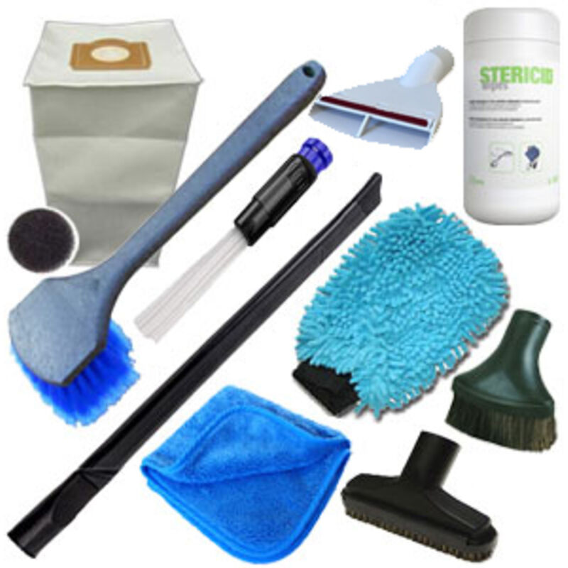 Kit nettoyage voiture Aldes 10 accessoires, compatible avec toutes les marques d'aspiration centralisée