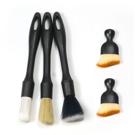 Kit Nettoyage Voiture(5Pcs),Brosse Douce Anti Poussiere Intérieur Cpinceau,Pinceau Detailing Auto Kit de Détail,Brosses à Poussière