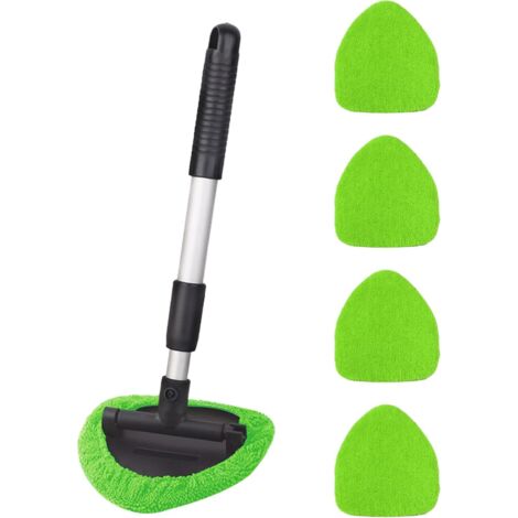 SEVENGIRL Kit Nettoyage Voiture,Nettoyage Pare Brise Intérieur avec 4 Tampons en Microfibre,Nettoyant pour Pare-Brise,Convient pour Enlever la Graisse et la Saleté sur Les Pare-Brise des Voitures,SUV