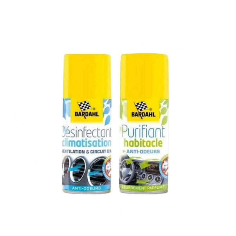 Bardahl - Pack Nettoyant climatisation + purifiant habitacle offert