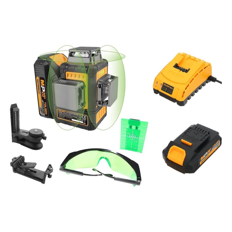 Kit niveau laser 20V 3X360o se'rie MP20V avec boitier Tolsen