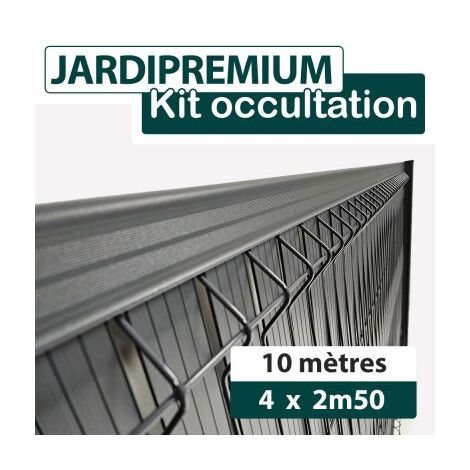 Kit Occultation Aluminium Gris Anthracite 10M - JARDIPREMIUM - 1,93m