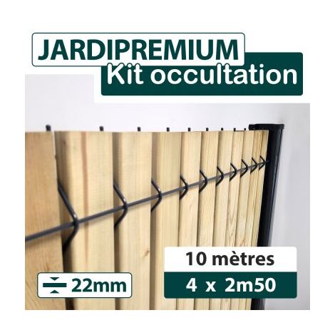 Kit Occultation Bois Clair 22mm 10M - JARDIPREMIUM - 1,23m