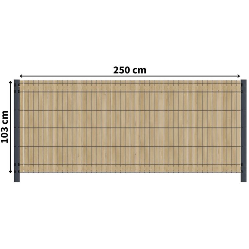 Kit Occultation Bois - L2,5 x H1,03m - Epicea - Autoclave - Protege Contre Insecte & Champignons - Pose Facile et Rapide