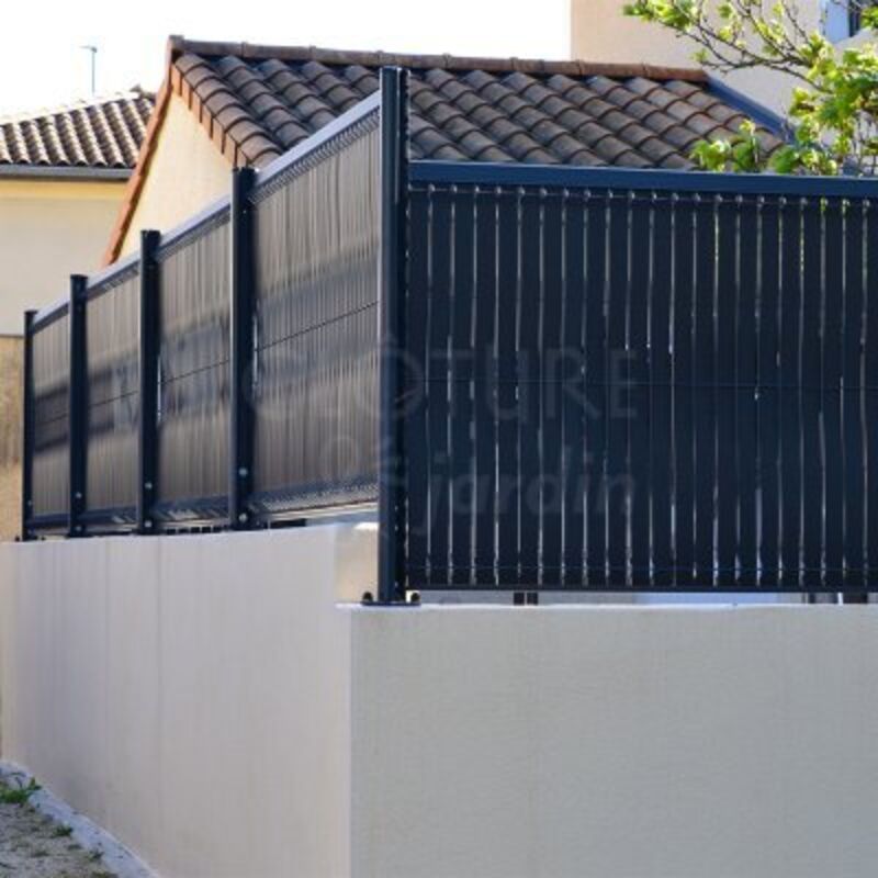 Cloture&jardin - Kit Occultation Composite Gris Anthracite 10M - jardipremium - 1,73m