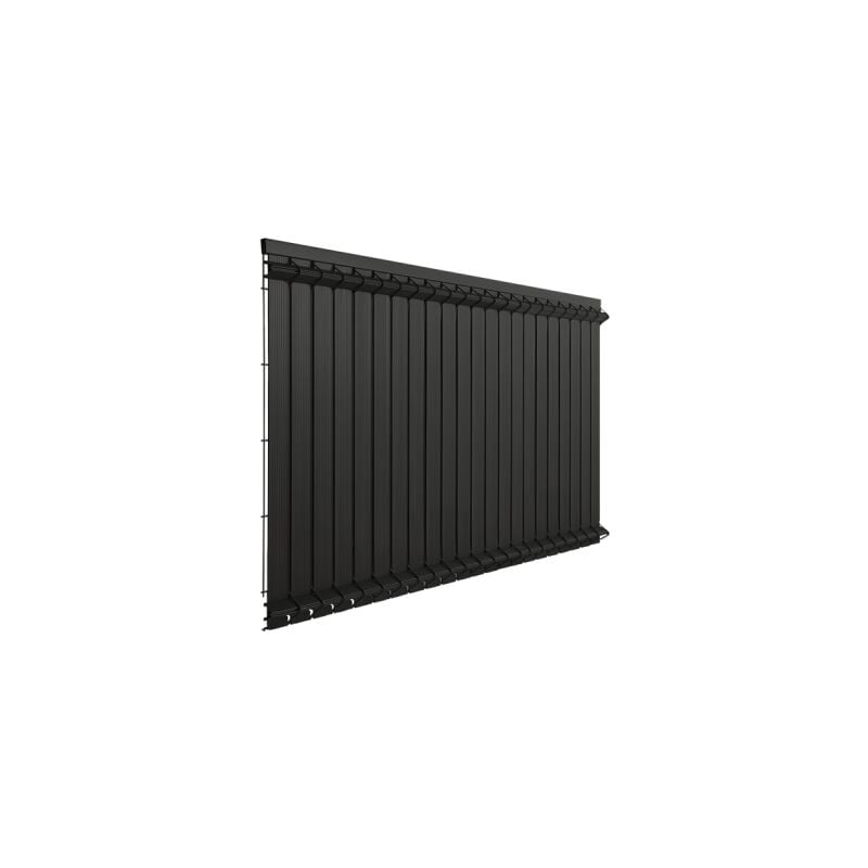 Cloture&jardin - Kit Occultation Grillage Rigide Gris Anthracite 10M - JARDIPREMIUM - 1,23m