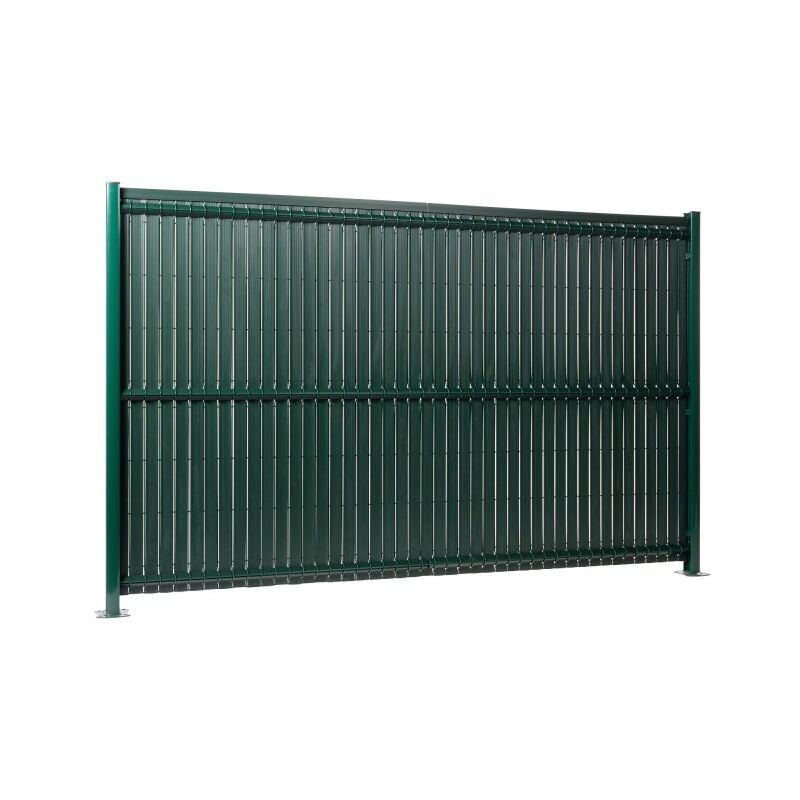 Gardenode - Kit occultation lattes pvc pour panneau rigide maille 55 h 1m73 l 2m50 Vert