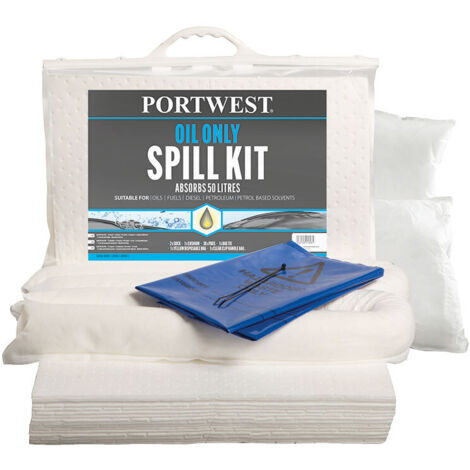 Kit Oil Only 50 litros - Absorbente de Aceite de Alta Eficiencia / Blanco