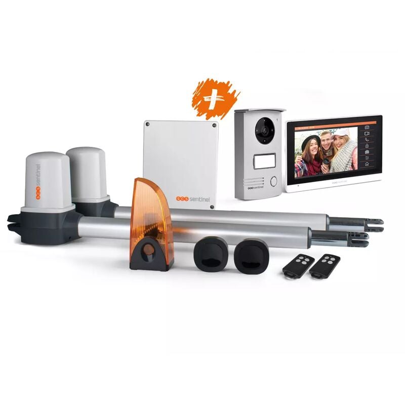 Kit motorisation portail battant+visiophone, OpenGate 1 integral. Garantie 5 ans - Scs Sentinel