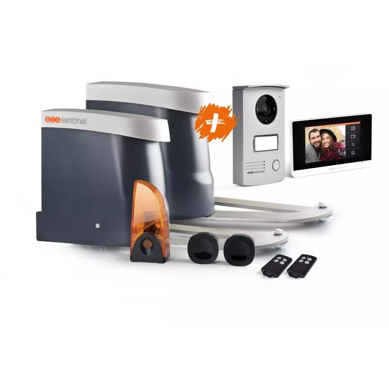 Scs Sentinel - Kit motorisation portail battant avec visiophone,OpenGate 2 Integral. Garantie 5 ans