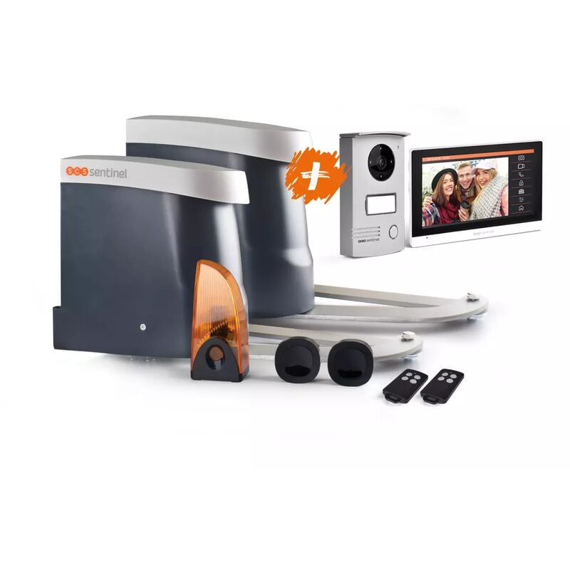 Scs Sentinel - Kit motorisation portail battant avec visiophone, OpenGate 2 Integral.Garantie 5 ans