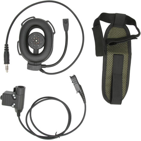 Kit Oreillette Casque Moto Flexible pour Motorola XiR P6600 P6620 DP2400 MTP3250 DEP550, Noir