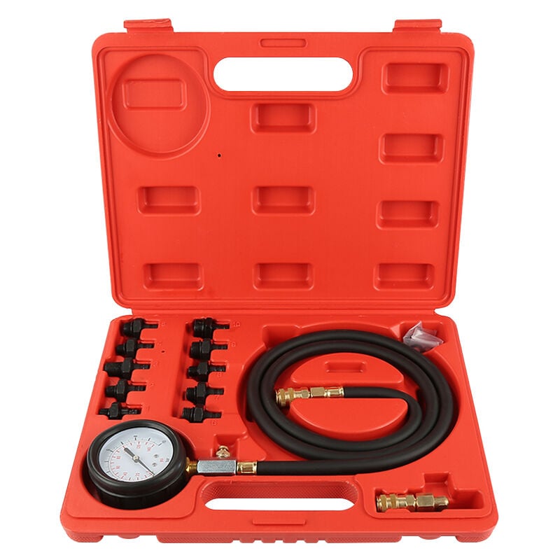 Dazhom - Kit outil Testeur de Pression D'huile Moteur Kit Jauge de pression d'huile de Testeur de Pression noir