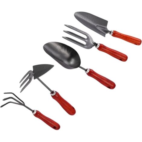 Kit Outils de Jardinage Pelle et Râteau en Acier Inoxydable, Design Simple et Finition Soignée, Pratique et Facile à Utiliser Jardinage Extérieur