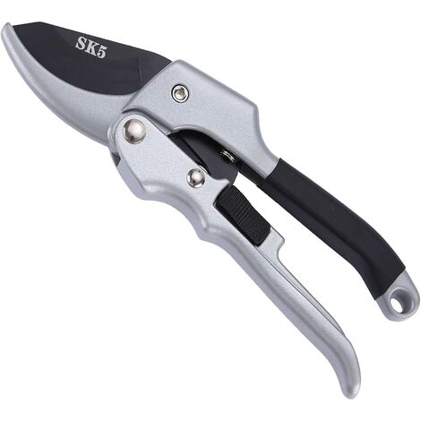 Kit outils du jardinier Sécateurs, sécateurs allemands, travail 3 fois plus facile, tranchants, outils de jardinage haute résistance, pour haie, bonsaï, floral, petite tige, verger et légumes, mis à niveau, ciseaux de jardin, noir - Acier à haute teneur e