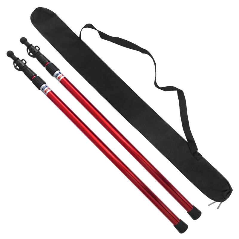 LIFCAUSAL 2pcs Perches télescopiques renforcées réglables en alliage d'aluminium pour support de tente/bâche Remplacement abri plage et auvent