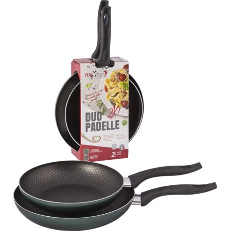kit padelle 'black line' 28/24 cm - set 2 pezzi