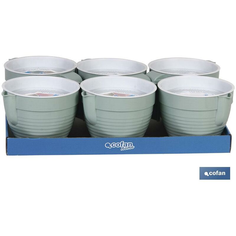 

GRASERA COLADOR 500ml MODELO ALBAHACA VERDE AGUA 16.5X12X10cm