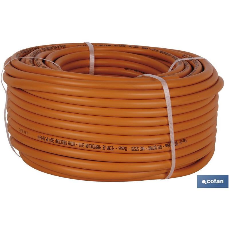 

Tubo Gas Flexible Naranja Une 53539 Ø8X60M