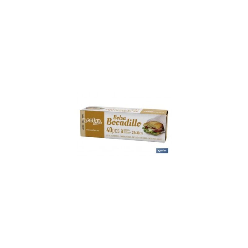 

Bolsas para bocadillos 22x30 40uds