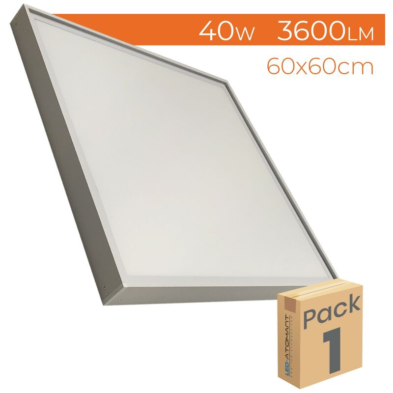 

Led Atomant Sl - Kit Panel LED 60x60cm 40W 3600LM + Soporte de Superficie Blanco | Blanco Cálido 3000K - Pack 1 Ud. - Blanco Cálido 3000K