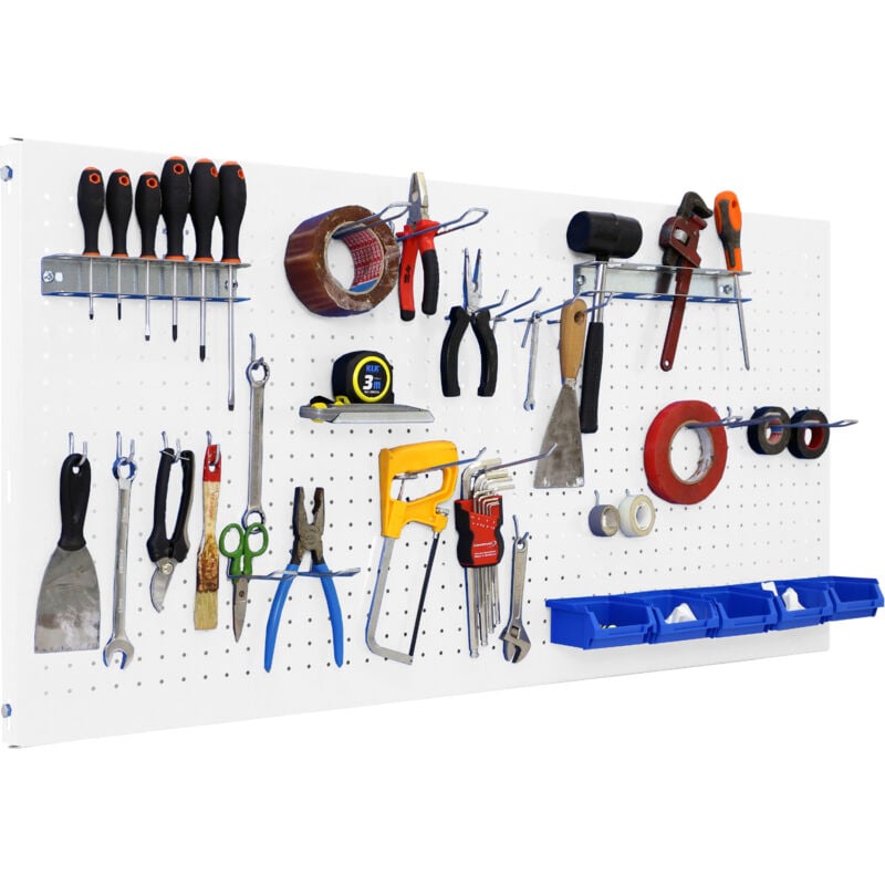 

KIT PANELCLICK 1200x600 BLANCO + 22 HOOK + 8 ACCE - Simonrack