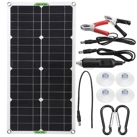 KINGSO Kit Panneau solaire portable 18V 250W - Chargeur USB double DC avec controleur solaire 100A 550 x 290 x 30mm Hasaki