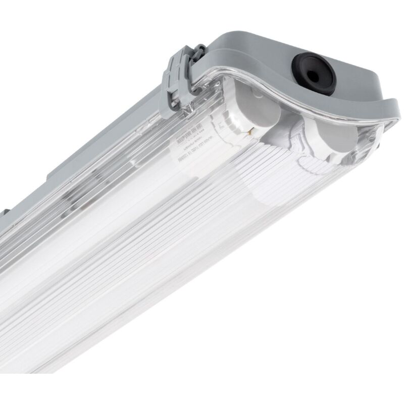 

Kit Pantalla Estanca con dos Tubos LED 1200mm IP65 Conexión un Lateral Blanco Frío 6000K - 6500K - Blanco Frío 6000K - 6500K