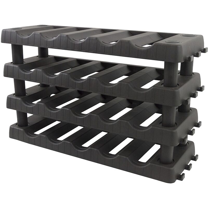

Kit para agregar 2 estantes de plástico en el estante del vino y sus columnas: L 715 x P 220 x H 245 mm.