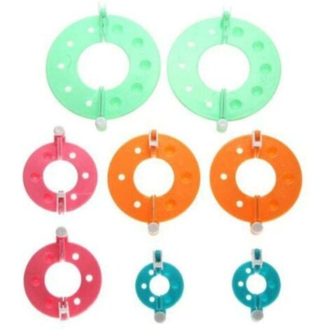 ZVD Kit para hacer pompones - 8 piezas - 4 tamaños - Herramienta para hacer pompones - Kit de herramientas para manualidades con aguja