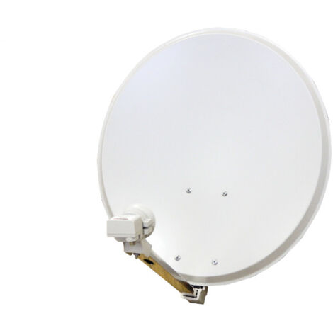 kit parabole grise en acier 65cm + convertisseur lnb universel
