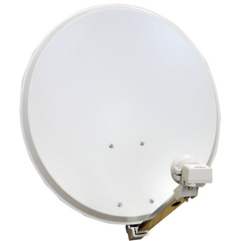 kit parabole grise en acier 80cm + convertisseur lnb universel