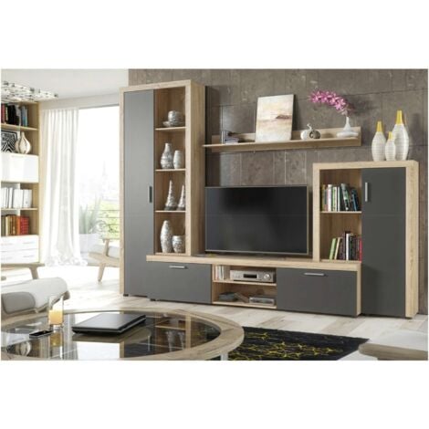 Kit Parete Living Nobel 263X40X200 Nat Antrac K016